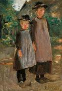 Max Liebermann Zwei hollandische Kinder France oil painting artist